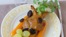 Lapin sauté au raisin