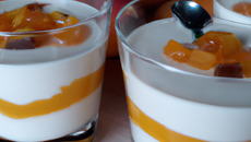 Panacotta vanille, abricots et calisson