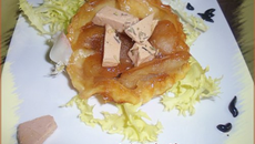 Tatin de pommes de foie gras