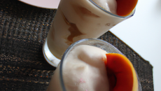 Cappucino glace aux peches