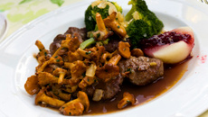 Filet de chevreuil aux chanterelles, sauce Grand Veneur