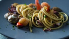 Spaghettis aux fruits de mer et piment