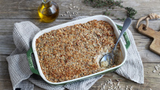 Gratin de chou-fleur, quinoa et amandes