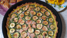 Tarte au saumon et aux courgettes