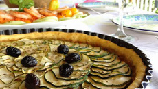 La tarte à la courgette, pâte brisée au thym