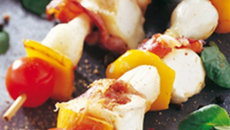 Brochettes de Picodons aux légumes