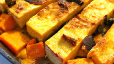 Gratin de potimarron et tofu épicé