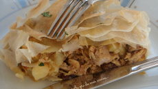 Rouelle de porc et pommes de terre confites en pastilla