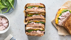 Grilled cheese & tuna aux épinards (fromage grillé et thon aux épinards)