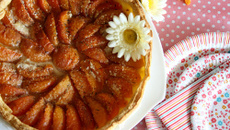 Tarte aux abricots et miel de fleurs