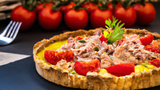 Tarte au thon et tomates