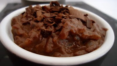 Riz au lait au chocolat et à la vanille