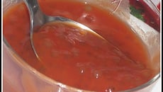 Soupe de tomates express & perle du japon