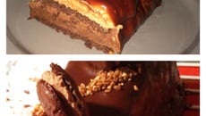 Bûche de Noël macaron / chocolat