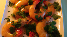 Gambas marinées à la coriandre