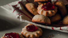 Cookies à la confiture de framboises