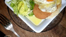 Demi croque Madame élégant au foie gras