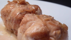 Paupiette de poulet sauce au vin blanc