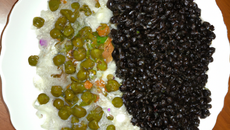 Riz noir et curry de blette et de pois chiches