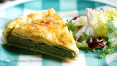 Galette pistache épinard asperge