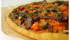 Ma pizz' à tarte aux p'tits légumes