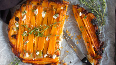 Tarte tatin aux carottes feta ricotta