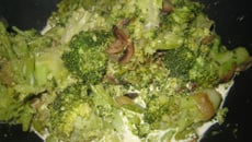 Brocolis et champignon à la crème