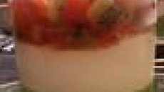 Verrine chèvre, tomates, courgettes