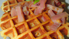 Gaufres de pomme de terre au jambon