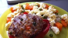 Poivrons farcis à la cantonaise