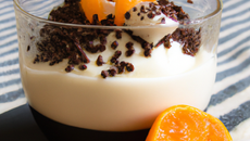 Mandarine curd et mousse au chocolat blanc