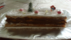 Bûche feuilletée