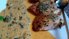 Filet de lotte, sauce brebis au cumin