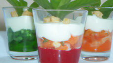 Verrines bicolores pour l'entrée