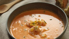 Bisque de crevettes et maïs