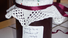 Confiture de fraises et roses