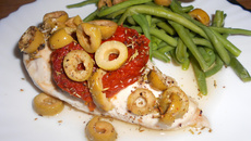 Poulet en papillottes aux olives