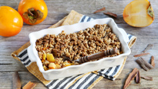 Crumble au Kaki Ribera del Xúquer AOP et aux épices