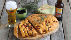 Fougasse provençale jambon, olives et tomates séchées