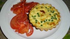 Quiche aux petits pois et Comté