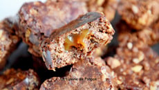 Petit cœur chocolat croustillant au cœur caramel