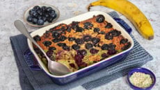 Porridge aux myrtilles au four