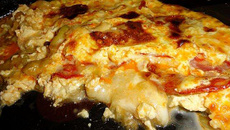 Clafoutis de Courgettes et Chorizo au Reblochon