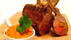 Carré d'agneau farci à la coriandre