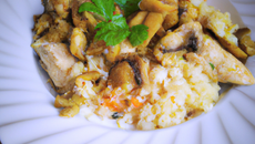 Riz au poulet champignons
