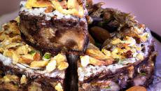 Gâteau au Nutella, noix de coco et amandes