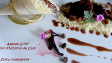 Grillade d'Agneau au jus d'Hibiscus au café
