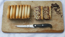 Terrine glacée noix de coco chocolat