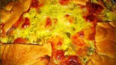 Tarte salée au poulet parfumé au curry