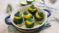 Courgettes farcies au risotto